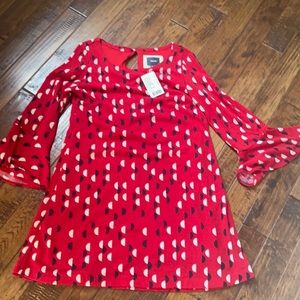 Anthropologie bell sleeve dress knee length